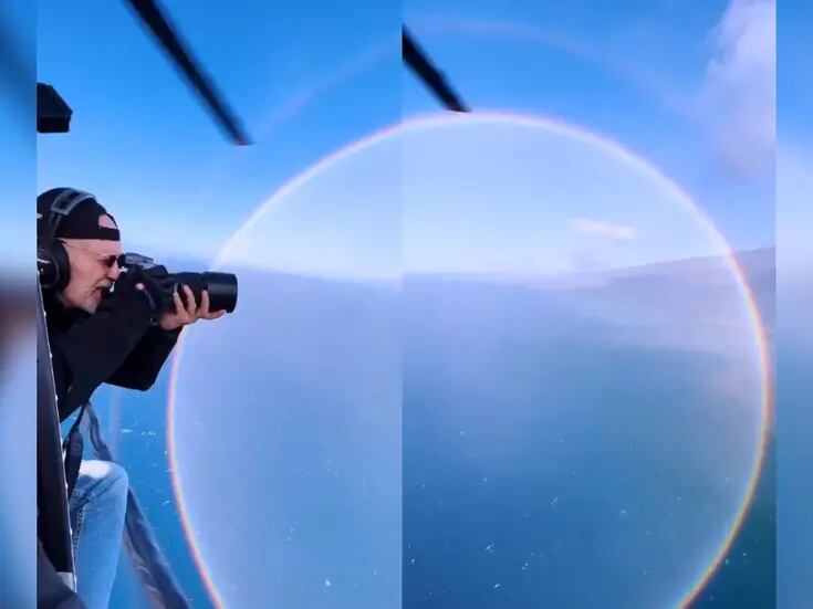 VIDEO: un grupo de personas logra filmar un arcoiris desde las alturas