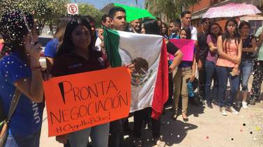 Protestan estudiantes en Navojoa por huelga en la Unison