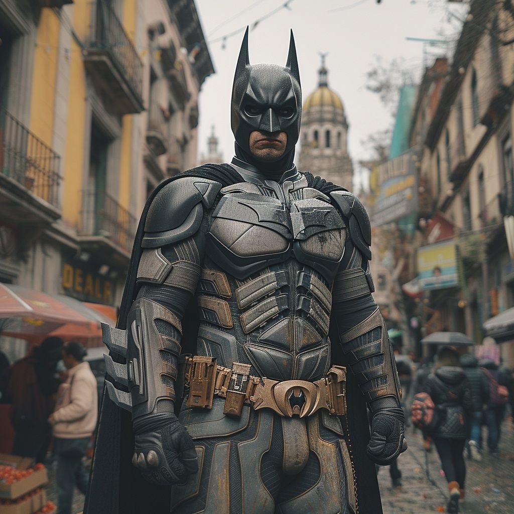 ¿Cómo se vería Batman en las calles de México? La IA de Midjourney lo recrea para ti.