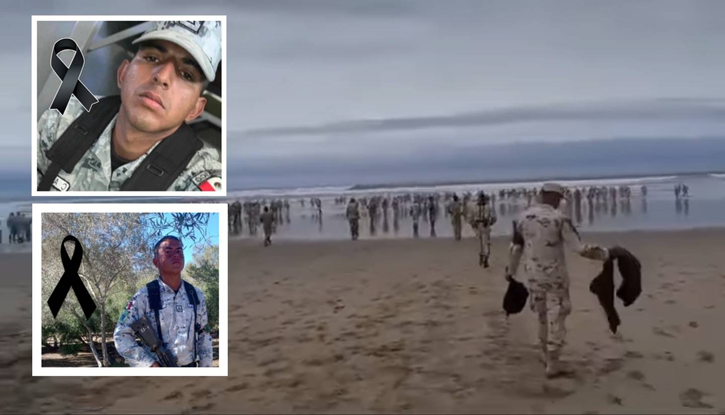 Mostraron videos del momento en que los jóvenes militares ingresaron al mar de Ensenada.
