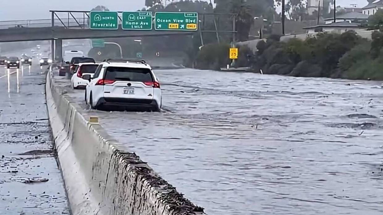 San Diego experimenta lluvias torrenciales e inundaciones tras "tormenta milenaria" / Foto: Especial