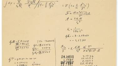 Subastan documento de Einstein sobre la teoría de la relatividad