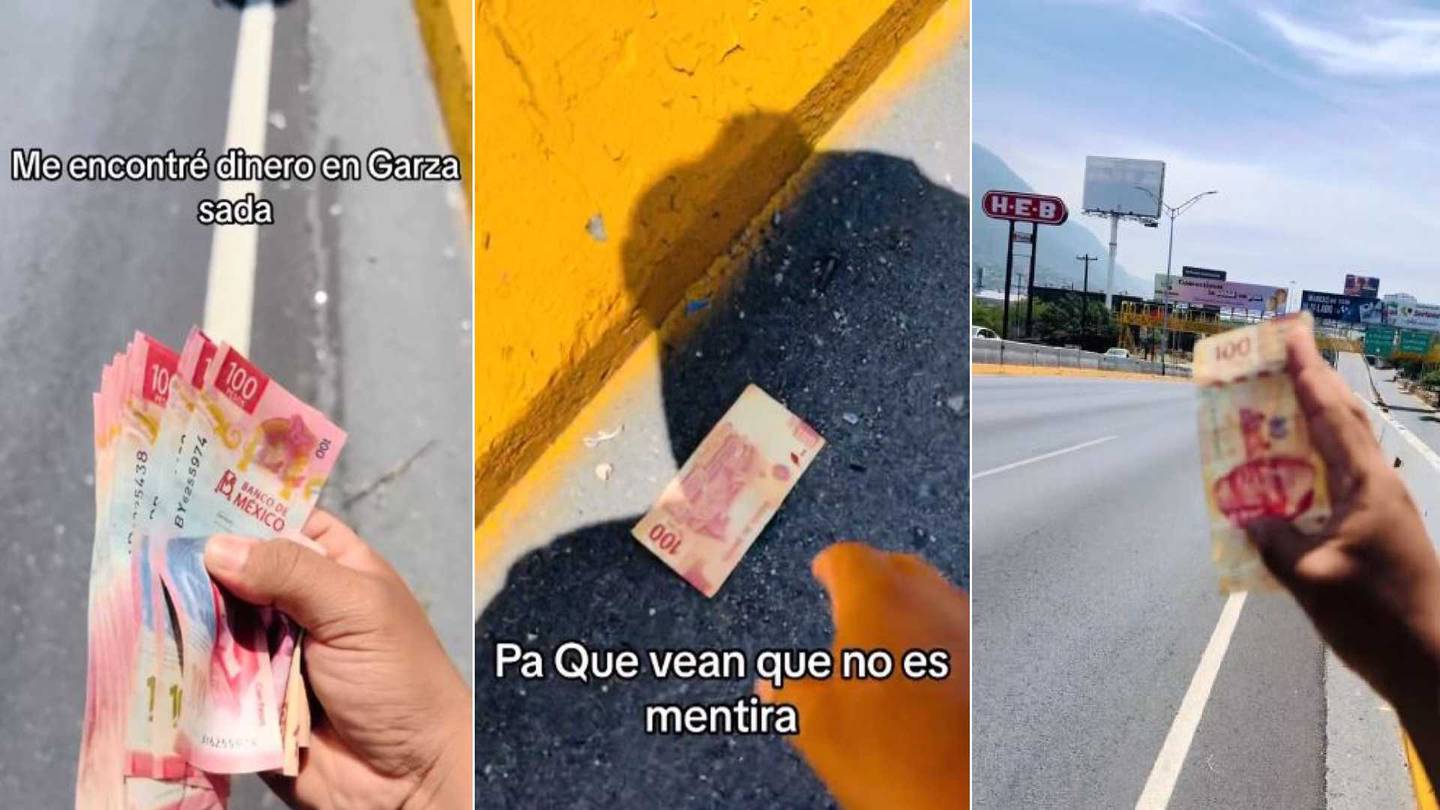 El motociclista logró acumular un total de 3,200 pesos mexicanos en billetes | Captura de video