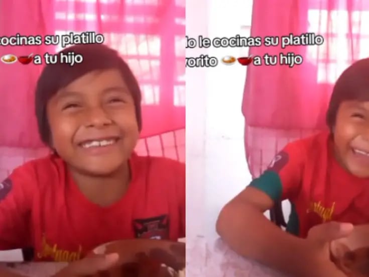 TikTok: niño conmueve a miles por su reacción al ver que su mamá le había hecho su comida favorita