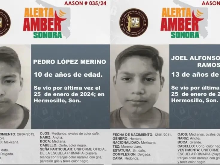 Recientes desapariciones de jóvenes han activado varias Alertas Ámber en Sonora