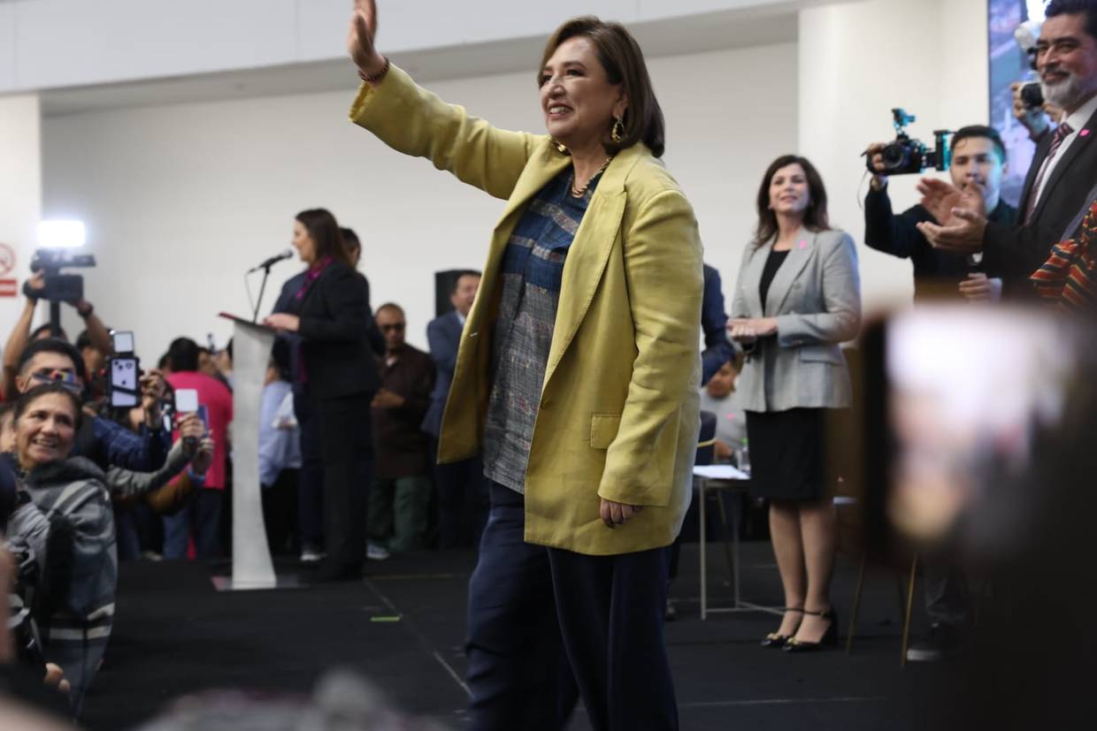 La candidata presidencial de la coalición "Fuerza y Corazón por México" Xóchitl Gálvez llegó a Tijuana, para participar en el evento "Frontera Siglo XXI: Seguridad y Desarrollo".