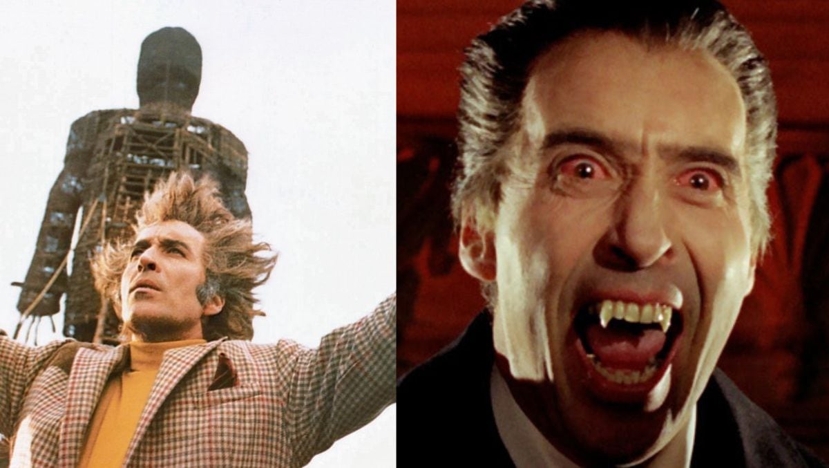 Christopher Lee en "The Wicker Man" (1973) y "Dracula" (1985)