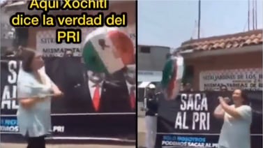 Viralizan video de Xóchitl Gálvez rompiendo piñata del PRI