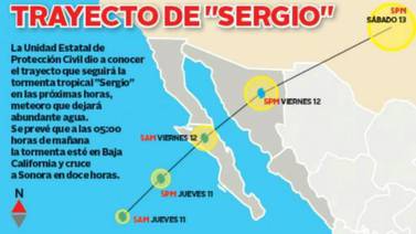 Sonora está en Alertas Verde y Azul por tormenta tropical "Sergio": Protección Civil