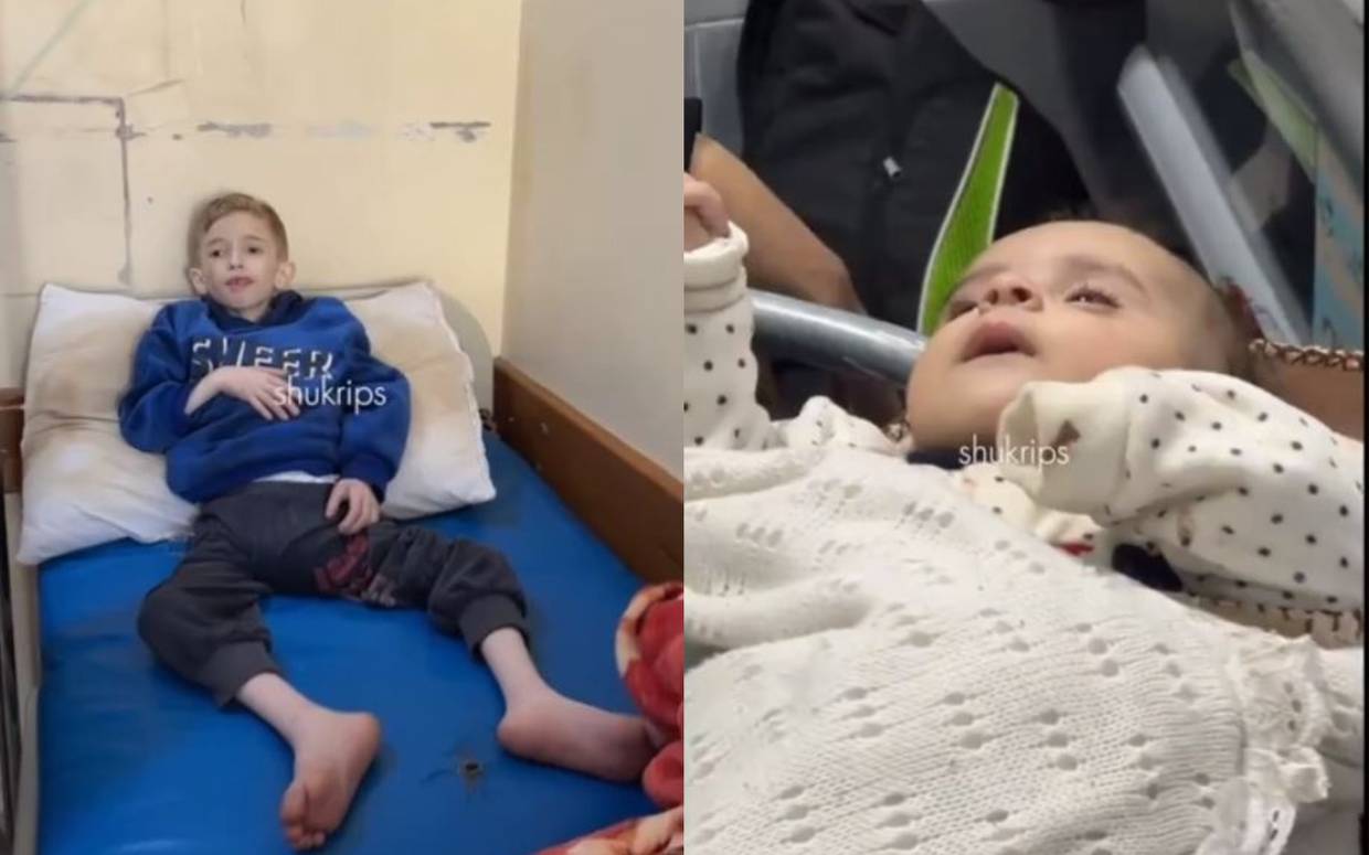 Se vieron niños demacrados en las imágenes de un hospital del norte de Gaza publicadas por un periodista local.