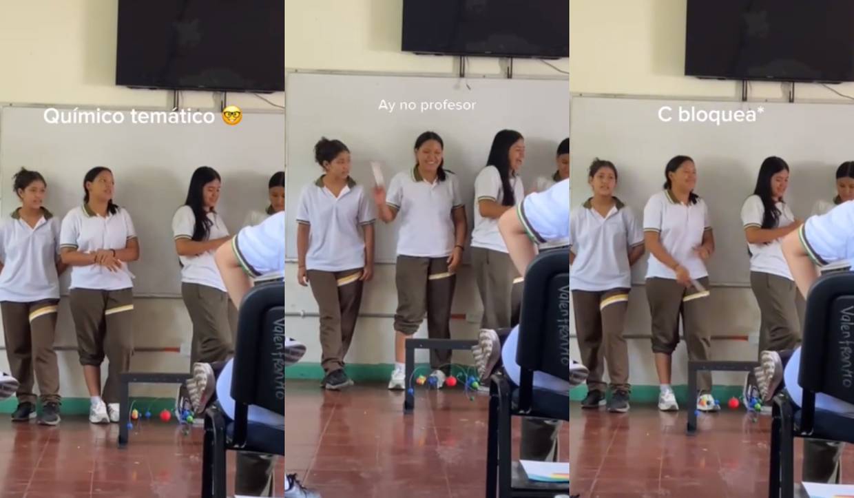VIDEO: esta alumna se vuelve viral en TikTok por tener dificultades al exponer enfrente de su salón