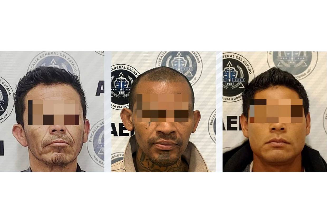 Los detenidos están identificados como Alejandro “N”, Christian "N" y Eduardo "N".