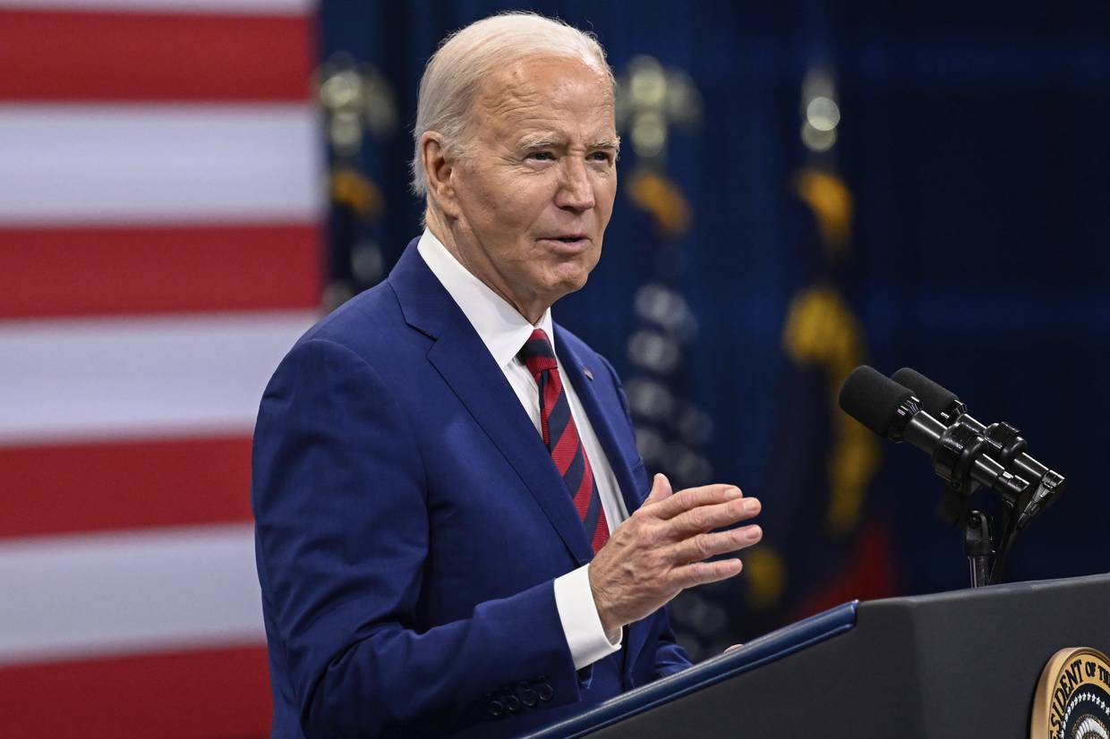 ARCHIVO - El presidente estadounidense Joe Biden habla en un evento en Raleigh, Carolina del Norte, el 26 de marzo de 2024. (AP Foto/Matt Kelley, Archivo)