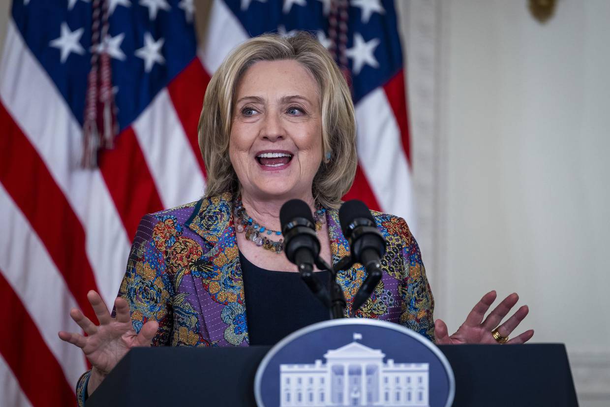 La ex primera dama de Estados Unidos Hillary Clinton, en una fotografía de archivo. EFE/Jim Lo Scalzo