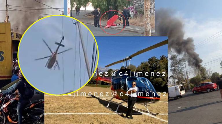 Tres personas murieron por el desplome de un helicóptero en la alcaldía Coyoacán, cerca de Ciudad Universitaria. | Especial