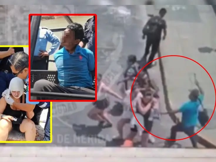 VIDEO: Momento en que hombre ataca a machetazos a mujer canadiense en Yucatán