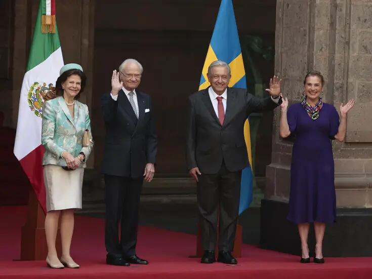 AMLO recibe a los reyes de Suecia en su visita a México