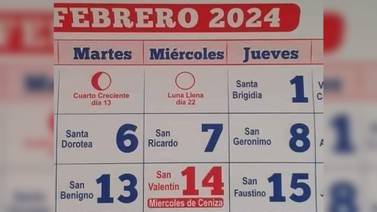 Miércoles de Ceniza y San Valentín coinciden en el 2024