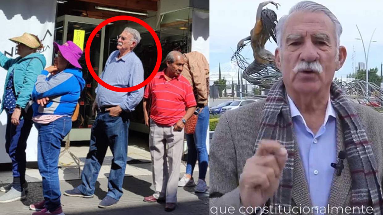 El panista Paco Fraile justificó las virales imágenes en las que se haciendo fila para recibir su pensión del Bienestar de AMLO. | Especial