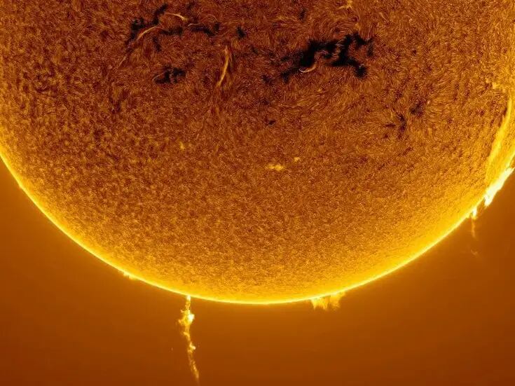 Impresionantes imágenes del Sol capturadas por un astrofotógrafo