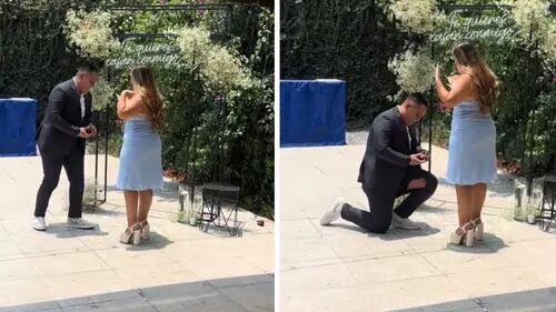 VIDEO muestra cómo hombre rompe sus pantalones al proponer matrimonio