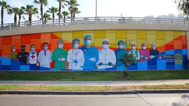 Inaugura Karla Ruiz Macfarland mural en honor a Sector Salud