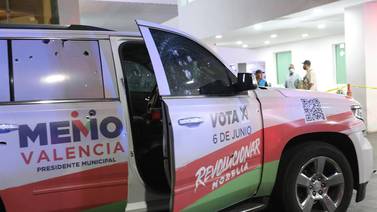 Atacan a balazos camioneta de Guillermo Valencia Reyes, candidato del PRI a la alcaldía de Morelia