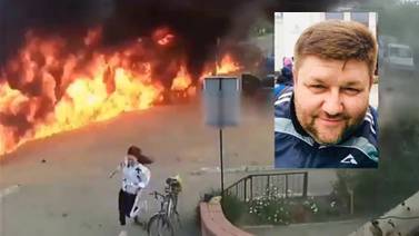 VIDEO: Momento en que un auto bomba explota a un "traidor" en la Ucrania ocupada por Rusia