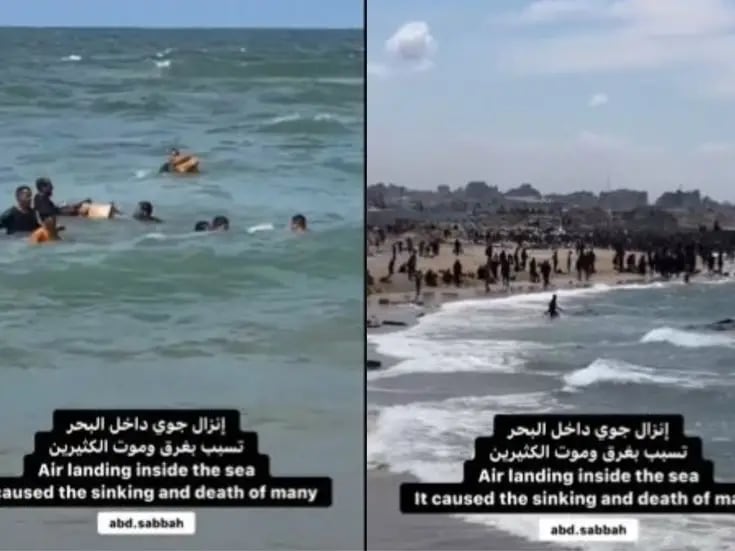 Tragedia en Gaza: Ocho personas se ahogan al intentar recuperar ayuda aérea