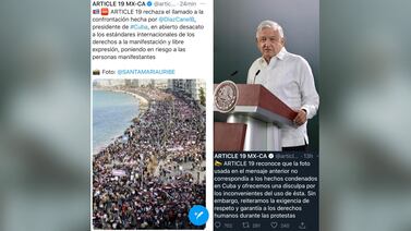 AMLO reprueba “fake” de Artículo 19 y ofrece medicinas, vacunas y comida ante protestas en Cuba