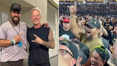 Jason Momoa disfruta al máximo el concierto de Metallica