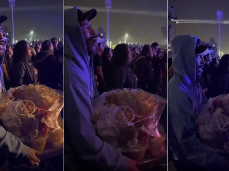 VIDEO: Hombre se vuelve viral por disfrutar más del concierto de los Temerarios que de vender frituras
