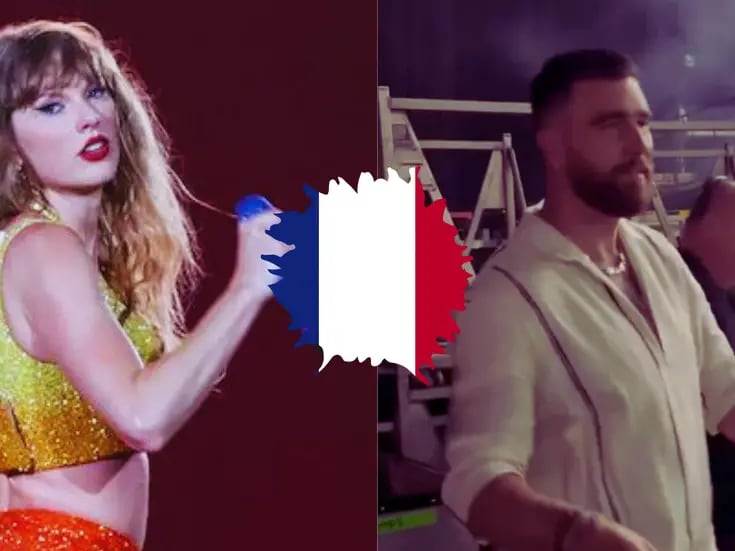 VIDEO: Travis Kelce apoya a Taylor Swift en su gira en París junto con Bradley Cooper y Gigi Hadid