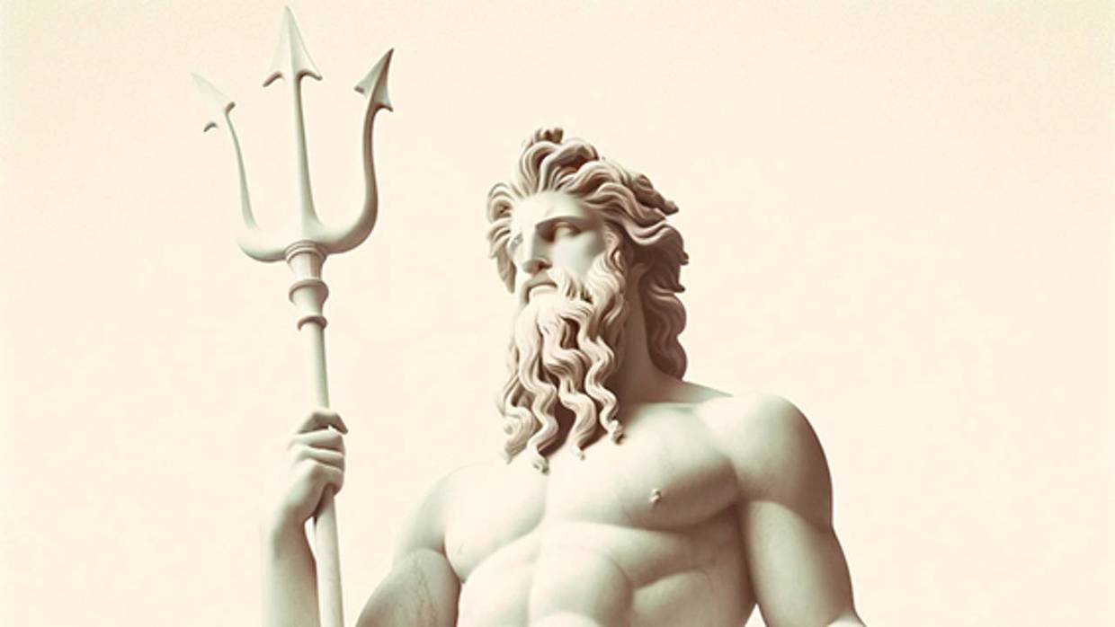 Poseidón era el dios griego del mar y de los ríos, el creador de tormentas e inundaciones, y el portador de terremotos y de destrucción.