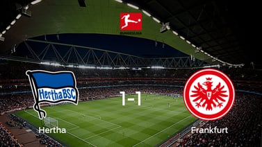Hertha Berlín y Eintracht Frankfurt se reparten los puntos y empatan 1-1