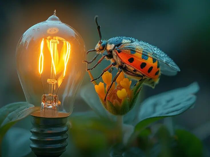 Por qué los insectos siempre vuelan alrededor de las luces por la noche