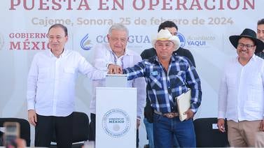 Inaugura AMLO Acueducto para pueblos yaquis en Sonora