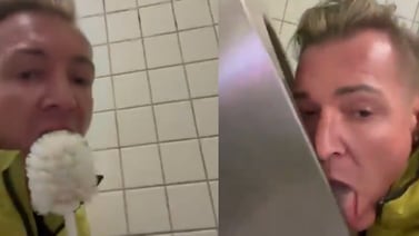 Candidato político alemán es expuesto en videos lamiendo baños públicos