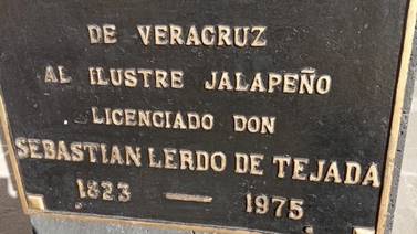 Lerdo de Tejada vivió 152 años, según placa conmemorativa en Veracruz