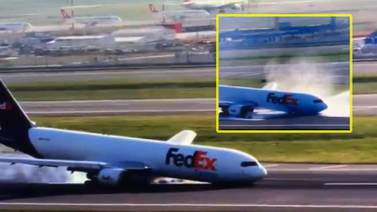 VIDEO: Avión de Boeing aterriza de emergencia en Estambul con problemas en tren de aterrizaje