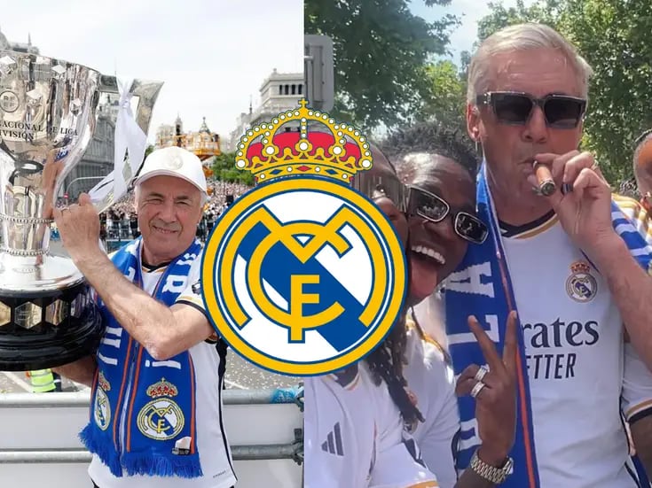 VIDEO: Carlo Ancelotti recrea el emblemático festejo del puro tras el triunfo del Real Madrid en LaLiga