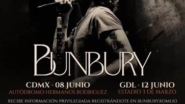 Bunbury anuncia fechas en México