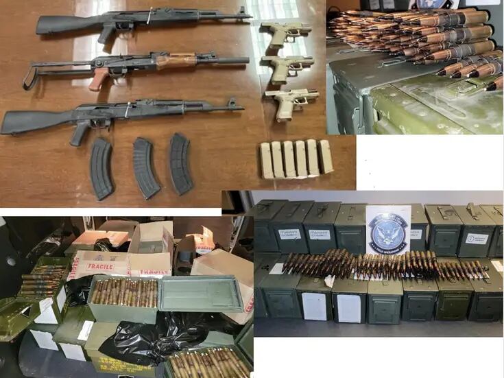 Confiscan en la garita de Nogales varios “cuernos de chivo” y balas incendiarias