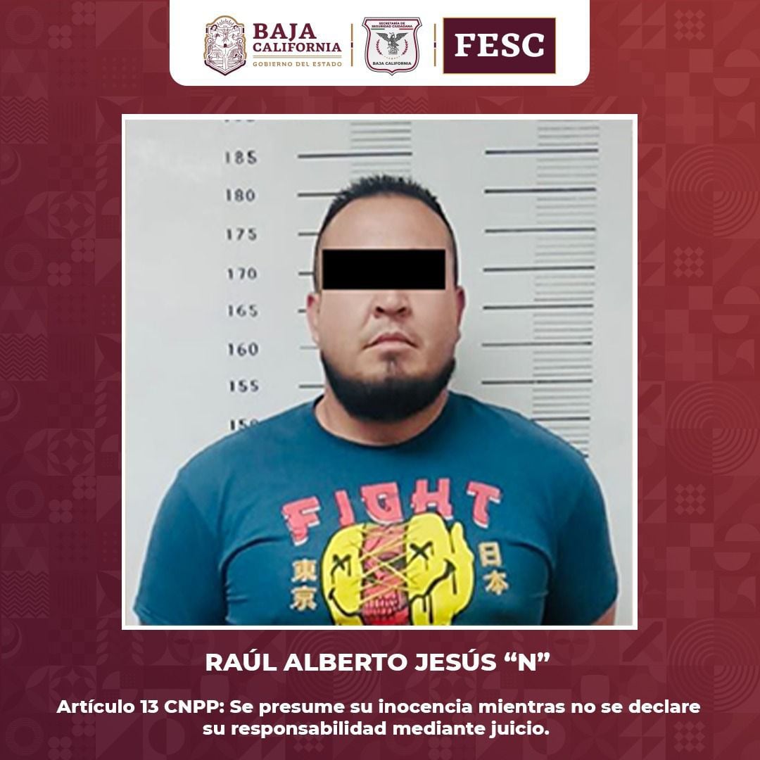 Agentes del Escuadrón Violeta detuvieron a Raúl Alberto Jesus “N” I Foto: Cortesía