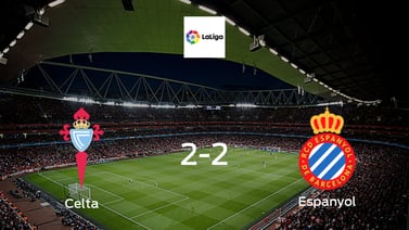 Celta y Espanyol empatan 2-2 y se reparten los puntos