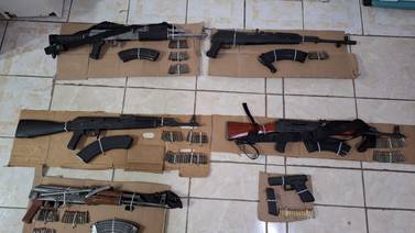 6 hombres fueron detenidos con armas de alto calibre en Sonoyta