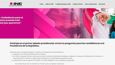 Ciudadanos podrán participar en debate de candidatos presidenciales del INE