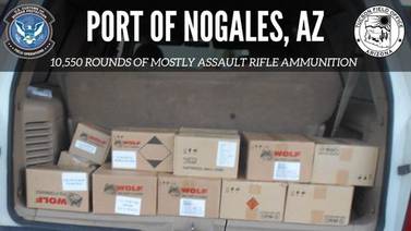 Incautan más de 10 mil cartuchos y mariguana en Garita de Nogales