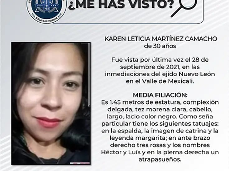 Familiares buscan a Karen Leticia Martínez Camacho