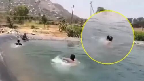 VIDEO: Joven muere ahogado en estanque mientras intentaba aprender a nadar; su hermano graba su muerte